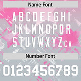 Custom Pink Pink Personalized Star Gradient Authentic Football Jersey
