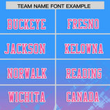 Custom Light Blue Pink Personalized Star Gradient Authentic Football Jersey
