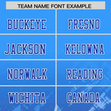 Custom Light Blue Royal Personalized Star Gradient Authentic Football Jersey