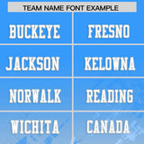 Custom Light Blue Light Blue Personalized Star Gradient Authentic Football Jersey