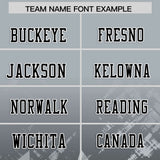 Custom Grey Black Personalized Star Gradient Authentic Football Jersey
