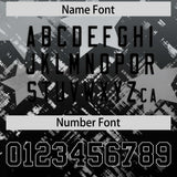 Custom Grey Black Personalized Star Gradient Authentic Football Jersey