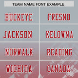 Custom Grey Red Personalized Star Gradient Authentic Football Jersey