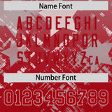 Custom Grey Red Personalized Star Gradient Authentic Football Jersey