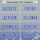 Custom Grey Royal Personalized Star Gradient Authentic Football Jersey