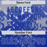 Custom Grey Royal Personalized Star Gradient Authentic Football Jersey