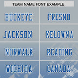 Custom Grey Royal Personalized Star Gradient Authentic Football Jersey
