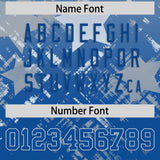 Custom Grey Royal Personalized Star Gradient Authentic Football Jersey