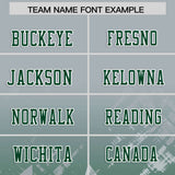Custom Grey Green Personalized Star Gradient Authentic Football Jersey
