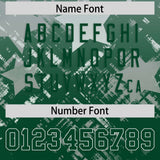 Custom Grey Green Personalized Star Gradient Authentic Football Jersey