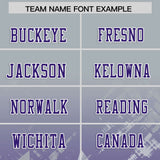 Custom Grey Purple Personalized Star Gradient Authentic Football Jersey
