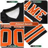 Custom Black Neon Green Personalized Star Gradient Authentic Football Jersey