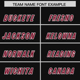 Custom Black Cardinal and White Side Stripe Pattern Authentic Football Jersey