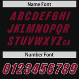 Custom Black Cardinal and White Side Stripe Pattern Authentic Football Jersey