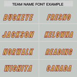 Custom Gray Crimson and Old Gold Side Stripe Pattern Authentic Football Jersey