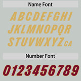 Custom Gray Crimson and Old Gold Side Stripe Pattern Authentic Football Jersey
