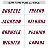 Custom White Crimson and Gray Side Stripe Pattern Authentic Football Jersey