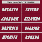 Custom Cardinal Gray and White Side Stripe Pattern Authentic Football Jersey