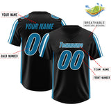 Custom Black Panther Blue and White Side Stripe Pattern Authentic Football Jersey