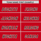 Custom Red Cardinal and White Side Stripe Pattern Authentic Football Jersey