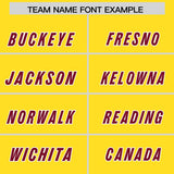Custom Gold Cardinal and White Side Stripe Pattern Authentic Football Jersey