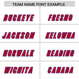 Custom White Royal and Red Side Stripe Pattern Authentic Football Jersey