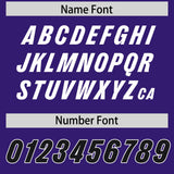 Custom Purple Black and White Side Stripe Pattern Authentic Football Jersey