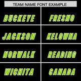Custom Black Neon Green and White Side Stripe Pattern Authentic Football Jersey