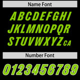 Custom Black Neon Green and White Side Stripe Pattern Authentic Football Jersey