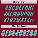 Custom Crimson Bright Green and White Side Stripe Pattern Authentic Football Jersey