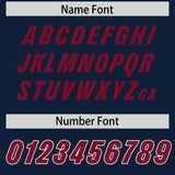 Custom Navy Cardinal and White Side Stripe Pattern Authentic Football Jersey