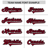 Custom White Cardinal and Black Side Stripe Pattern Authentic Football Jersey