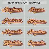 Custom Gray Crimson and Old Gold Side Stripe Pattern Authentic Football Jersey