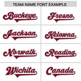 Custom White Crimson and Gray Side Stripe Pattern Authentic Football Jersey