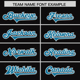 Custom Black Panther Blue and White Side Stripe Pattern Authentic Football Jersey