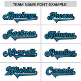 Custom White Panther Blue and Black Side Stripe Pattern Authentic Football Jersey