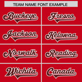 Custom Red Cardinal and White Side Stripe Pattern Authentic Football Jersey