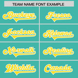 Custom Bright Green Gold and White Side Stripe Pattern Authentic Football Jersey