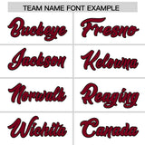 Custom White Cardinal and Black Side Stripe Pattern Authentic Football Jersey