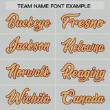 Custom Gray Crimson and Old Gold Side Stripe Pattern Authentic Football Jersey
