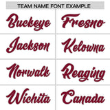 Custom White Crimson and Gray Side Stripe Pattern Authentic Football Jersey