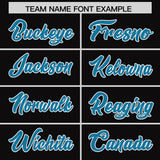 Custom Black Panther Blue and White Side Stripe Pattern Authentic Football Jersey