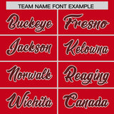 Custom Red Cardinal and White Side Stripe Pattern Authentic Football Jersey