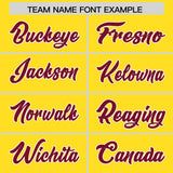 Custom Gold Cardinal and White Side Stripe Pattern Authentic Football Jersey