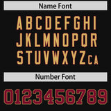 Custom Black Cardinal and Old Gold Side Stripe Pattern Authentic Football Jersey