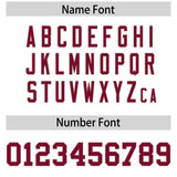 Custom White Crimson and Gray Side Stripe Pattern Authentic Football Jersey