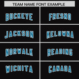 Custom Black Panther Blue and White Side Stripe Pattern Authentic Football Jersey