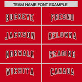 Custom Red Cardinal and White Side Stripe Pattern Authentic Football Jersey