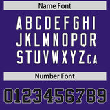 Custom Purple Black and White Side Stripe Pattern Authentic Football Jersey
