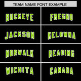 Custom Black Neon Green and White Side Stripe Pattern Authentic Football Jersey